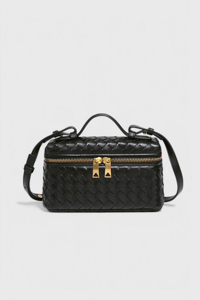 Bolso Mini Trenzado Milla con Detalles Dorados